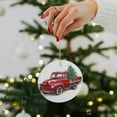 thumbnail image 5 of Vintage Red Truck with Christmas Tree Ceramic Christmas Ornament Merry Christmas Red Truck Car with Xmas Tree Funny Christmas Ornaments 2025 Christmas Decorations Ceramic Ornaments, 5 of 8
