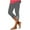 Gray, variant on Summer Slim Fit Capri Leggings - Women's High Waisted Heart Rhinestone Embellished Pants, Plus Size Available 3XL
