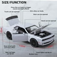 thumbnail image 2 of Toy Cars for Kids 1/32 Challenger Hellcat Die Cast Metal Toy Cars,Pull Back Hellcat CarWith Light, 2 of 6