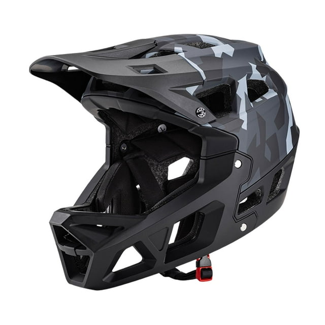 Casco de bicicleta de cara completa con almohadilla desmontable negro 55 a 58cm Zulema