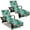 Green Flamingo, variant on Lounge Chair Towel Cover, Pool Beach Towel Covers (2 Sets), 85" X 30", No Sliding,Flamingo