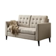 thumbnail image 4 of BSHTI 48" Beige Linen Upholstered Loveseat Sofa, Solid Rubberwood Frame, Modern Small Space Couch for Living Room Bedroom, 4 of 4