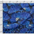 thumbnail image 2 of Soimoi Floral Print, Silk Fabric, Decor Sewing Fabric by The Yard 42 Inch Wide,Decorative Fabric for Shirts Suits Ties, Blue, 2 of 5