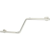 Seachrome 38" Lifestyle & Wellness® Angled Assist Zuma Wall Mount Bathroom Shower Grab Bar, 1 ¼" Diameter, Left Handed, Polished Finish
