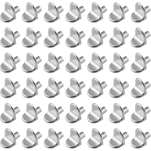 50 Pieces Etagere Cleat, Cabinet Cleat, Support Pegs, Nickel Plated Metal Shelf Peg, Metal Shelf Support Pin, For Shelf, Wood, Glass, Furniture, Wardrobe, Cupboard, Bookcase,-