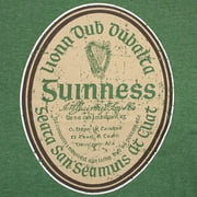 Guinness Green Distressed Gaelic Label T-Shirt