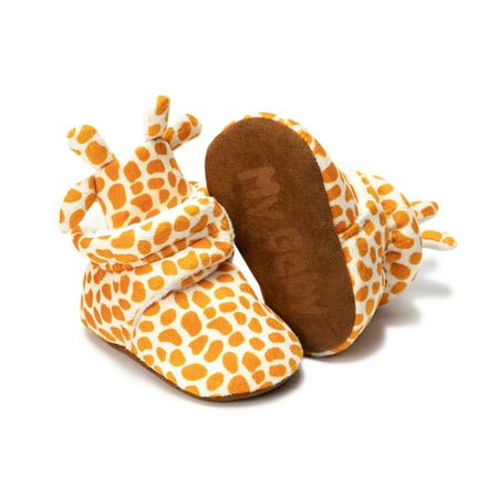 

Meckior Baby Girls Boys Giraffe Boots Infant Animal Booties Newborn Socks Shoes First Walker Slippers 3-18 Months