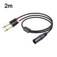 thumbnail image 1 of GLFILL Home Theaters Splitter Cable XLR To Dual RCA Y Splitter Cable KTV Copper PVC For Mixer Power Amp Mic Practical 2M, 1 of 4