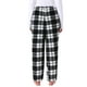 thumbnail image 3 of Pantalones de pijama de felpa suave y esponjosa para mujer INSPIRE CHIC, con cuadros, cálidos para invierno, con bolsillos, color negro, 3 of 6