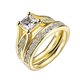 thumbnail image 5 of Houderco De Anillos De Dorado En Zirconia Con Estilo Sofisticado Para, 5 of 7