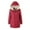 Red 2, variant on YANHAIGONG Fleece Lined Jackets for Women Zipper Winter Fleece Hooded Plush Warm Fleece Coat Full Zip up Thick Fuzzy Lined Winter Jackets for Women Waterproof