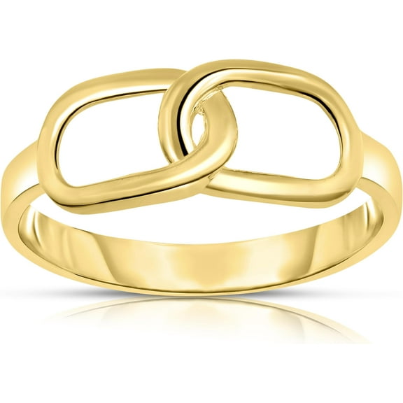 Floreo 10k Yellow Gold Interlocked Link Women's Ring