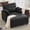 Black PU, variant on WUTUTUEE 57.5" Oversized Chaise Lounge with Ottoman, Chenille Upholstered Comfy Sleeper Chair for Living Room, Bedroom & Office, Grey