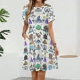thumbnail image 2 of Happiest Place on Earth Collection Short Sleeve Dress Women Summer Evening Dresses Ladies Sundress, 2 of 7