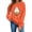 Orange_b, variant on Women Halloween Sweatshirt Cute Ghost Pumpkin Printed Pullover Shirts Round Neck Long Sleeved Casual Sweatshirt Fall Loose Outfits Halloween Clothes