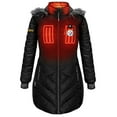 thumbnail image 4 of Women's ActionHeat Black Pittsburgh Steelers 5V Battery Heated Long Puffer Jacket, 4 of 7