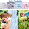 thumbnail image 5 of AOLOA Custom Toddler Nap Mat for Daycare, Boys Travel Sleeping Bag Kids Nap Mats with Pillow Blanket for Preschool Kindergarten, Personalized Name Easy Carry Nap Sack Dinosaur, 5 of 8