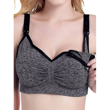 

Zupora Women s Nursing Bra Wireless Push Up Clip Down Criss Cross Back Breastfeeding Bras Soft Comfy Maternity Multiway Bras Underwear Lingerie with Removable Chest Pad Full Cup S-2XL
