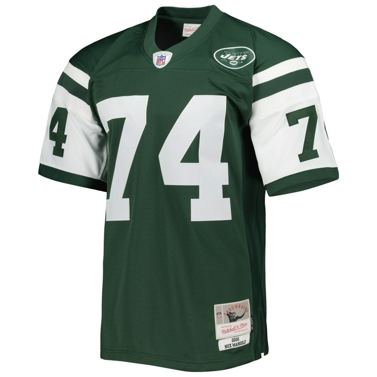 Men's Mitchell & Ness Nick Mangold Green New York Jets Legacy