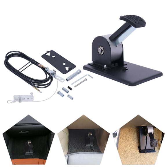 Universal Brake Dual Brake Set Passenger Controls Brake Pedal Assist Device School Student Drivers Ed Training Brake Pedal Set with Non-Slip Base Black