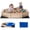 Natural Wood, variant on Outsunny Wooden Kids Sandbox with Cover and Seat for Outdoor, Red