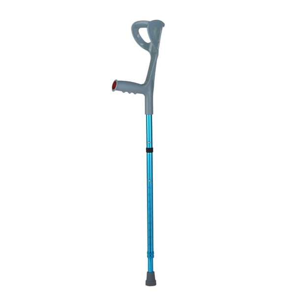 VISIONULetro Muleta de antebrazo plegable y ligera, bastón de aluminio, altura ajustable, mango ergonómico con agarre cómodo 2ZG-0IGM (azul)