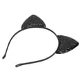 thumbnail image 3 of DOACT Cat Ear Decoration,Reversible Sequin Cat Ears Headband Shiny Cat Ear Hair Hoops Women's Kitty Hair Accessories,Party Cat Ear Headbands, 3 of 8