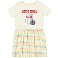 thumbnail image 3 of Inktastic Let's Roll Bowling Girls Toddler Dress, 3 of 5