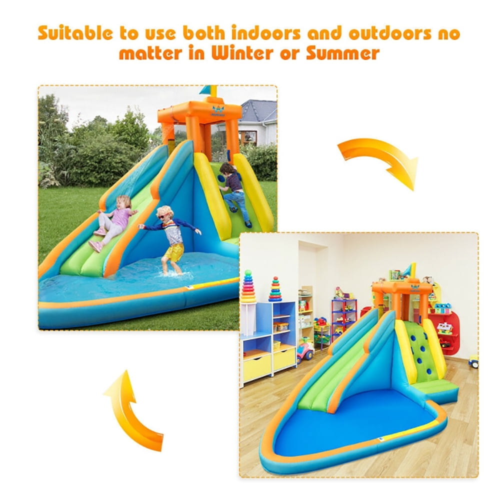 Aimee Lii Inflatable Water Slide Kids Bounce House with 740W Blower, Playhouse for Kids Outdoor