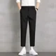 thumbnail image 3 of Pantalones elásticos elásticos de 9 pulgadas para hombre, pantalones de trabajo azules para hombre, pantalones rectos de oficina, moda de licra, verano 2024, para hombre chino, 3 of 5