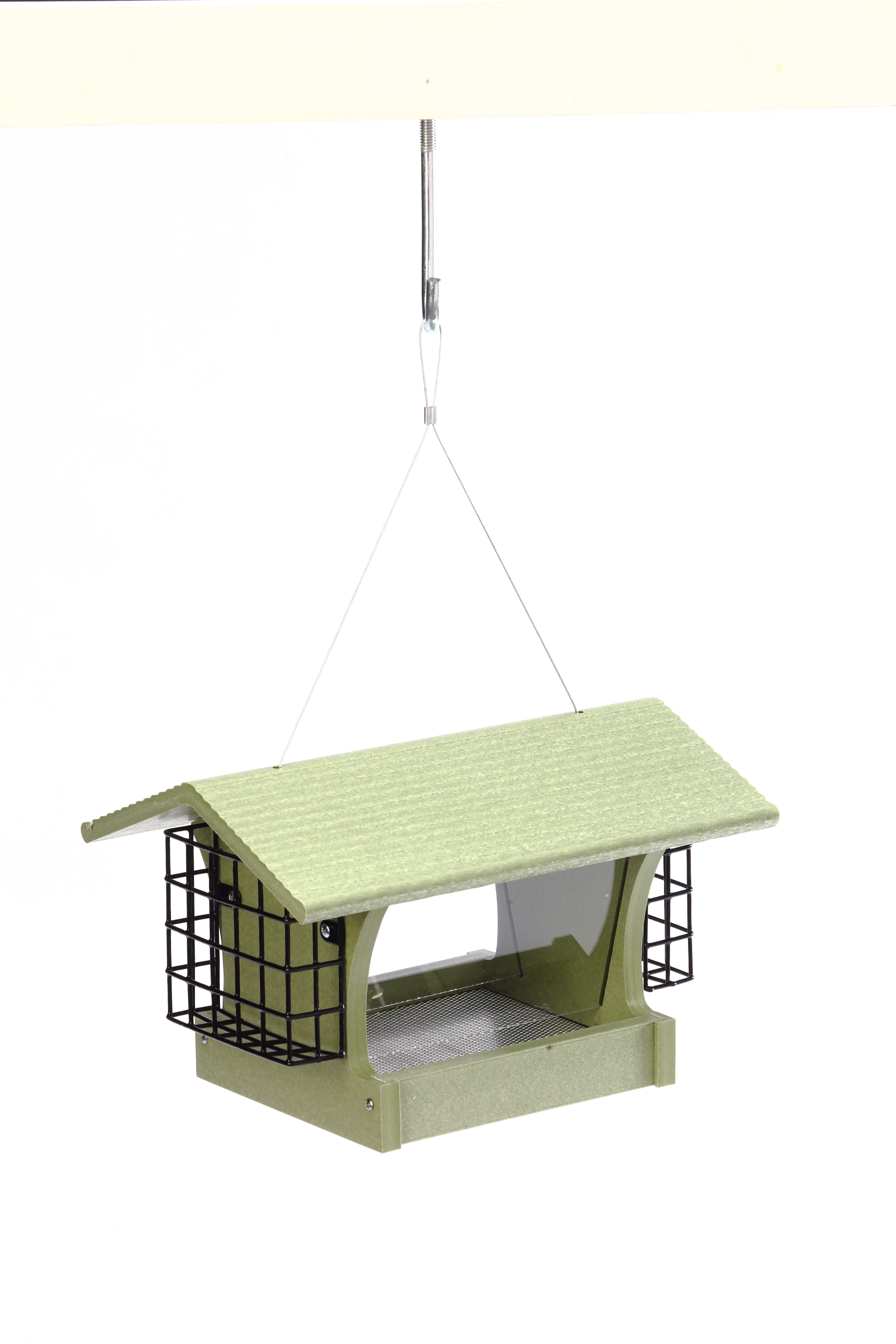 Birds Choice Medium Hopper Recycled Plastic Bird Feeder with Suet Cages