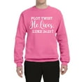 thumbnail image 2 of Wild Bobby Plot Twist He Lives Luke 24:23 Inspirational/Christian Unisex Crewneck Graphic Sweatshirt, Neon Pink, Medium, 2 of 5