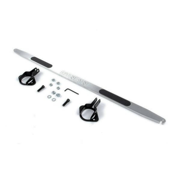 Dinan D180-0461 Rear Shock Tower Brace Brushed Aluminum with Carbon Fiber Inlays