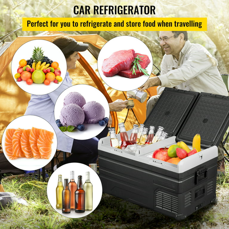 VEVOR 12 Volt Refrigerator, 100QT, Dual Zone Car Fridge Freezer w