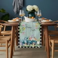 thumbnail image 2 of Easter Table Runner - 72 Inch Long, Kitchen Dining Table Runner Dresser Scarves, Black Plaid Truck Eggs Bunny Spring Floral Gnomes Farmhouse Decor for Coffee Tables Wedding Party Banquet, 2 of 8