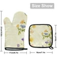 thumbnail image 2 of Wildflower Retro Oven Mitts and Pot Holders Set of 2, Heat Resistant Oven Mitts Kitchen Oven Glove for Cooking, Baking, 2 of 6
