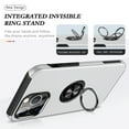 thumbnail image 7 of Allytech iPhone 15 Plus Case 6.7" with Ring Holder Stand, Shockproof PC Shell Back Cover Slim Fit Compatible with Car Mount Bumper Anti-Scratch Phone Case for Apple iPhone 15 Plus - Silver, 7 of 7