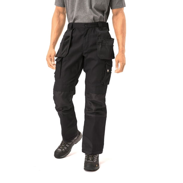 Pantalones de trabajo Caterpillar Trademark para hombre, color negro, 48 de ancho x 32 de largo