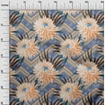 thumbnail image 3 of oneOone Rayon Bluish Violet Fabric Florals Craft Projects Decor Fabric Printed By The Yard 56 Inch Wide, 3 of 4