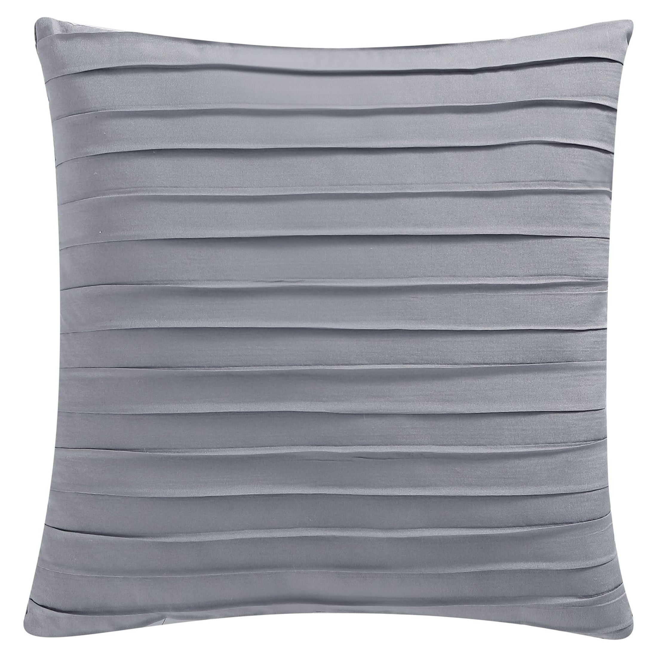VCNY Home Dian 3-Piece Grey Stripe Polyester Comforter Set, Twin