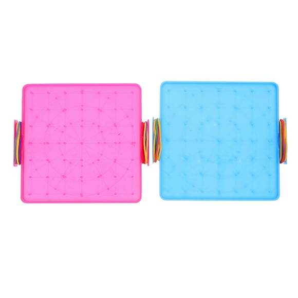 KAKOWELY 2pcs Double Sided Geoboard For Kids Mathematical Manipulative Material Board Plastic Geoboards For Kids,6.3X"X5.51"X0.39"