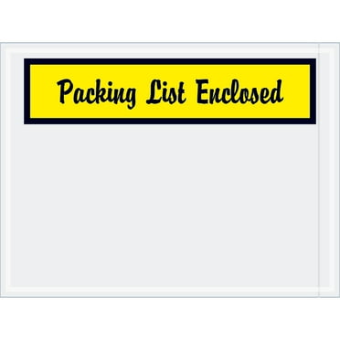 Office Depot® Brand "Packing List Enclosed" Envelopes, Panel Face Yellow, 4 1/2" x 6" Pack Of 1,000