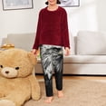 thumbnail image 6 of Susaid Ink Style Bald Eagle Print Soft Teen Sleep Pants, Long Pajama Bottoms with Two Pockets and Elastic Waist, Designed for Ages 5-16-Medium, 6 of 6