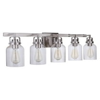 53605-BNK Craftmade Lighting Foxwood 5 Light Transitional Bath Vanity Approved for Damp Locations - 36.88 inches wide by 9.5 inches high-Brushed