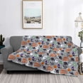 thumbnail image 2 of Yiaed Happy Halloween Print Blanket Throw Blanket Soft Cozy Flannel Blanket for Home Bed Sofa Couch Chair-50"x40", 2 of 6