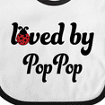 thumbnail image 4 of Inktastic Loved by Pop Pop Boys or Girls Baby Bib, 4 of 4