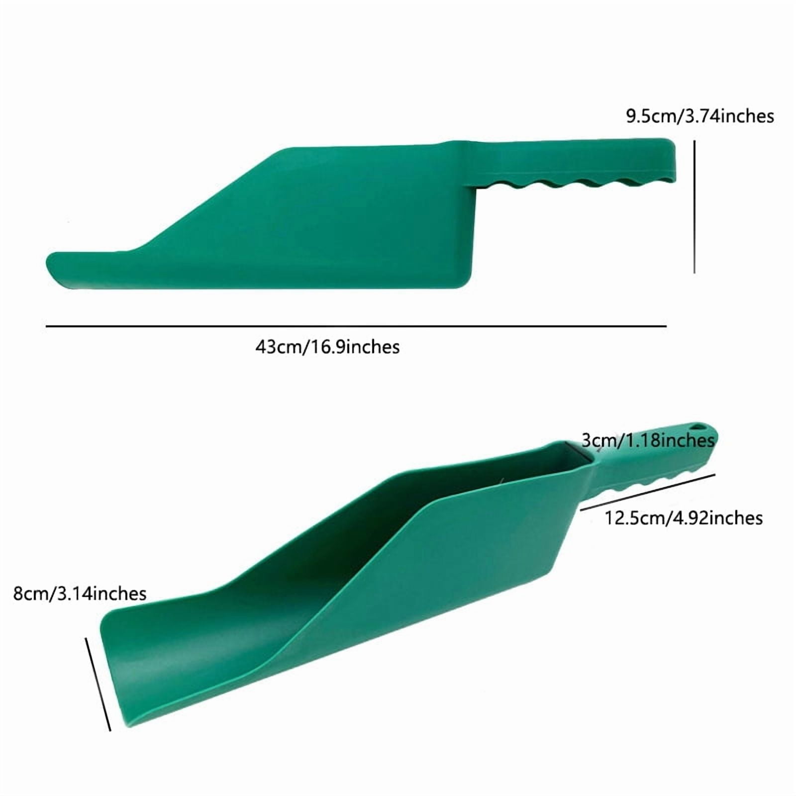 Leaf Scoops Hand Rakes - Lightweight, Durable Grabber Tool for Scooping Up Leaves, Spreading Mulch, Gardening, and Yard Work (Green)