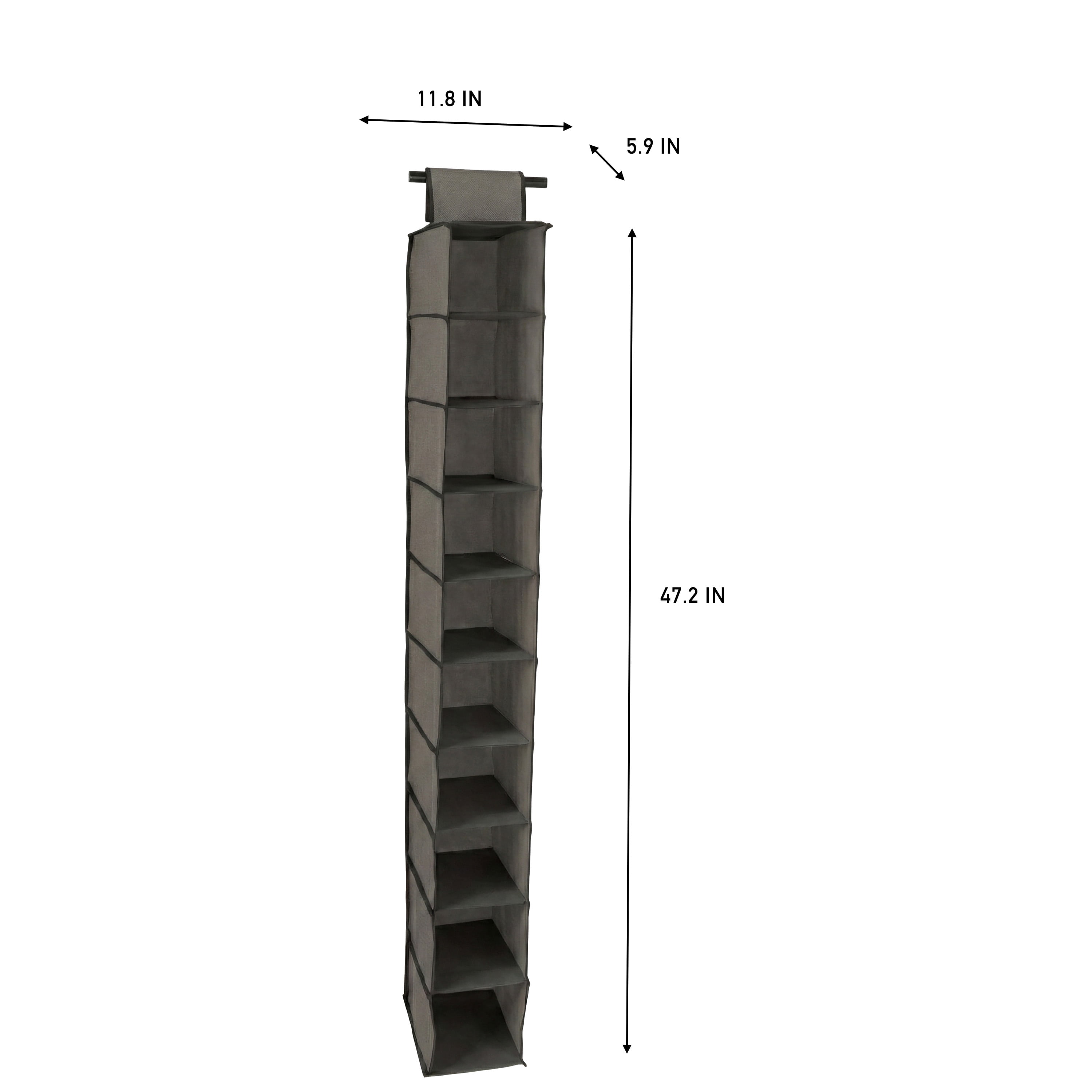 Simplify 10 Shelf Closet Organizer in Grey