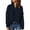 Navy, variant on Lilgiuy Women's Casual Solid Color Long Sleeve V-Neck Ruched Pullover Blouse Tops,Navy,6 2022 Fall Winter
