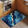 thumbnail image 2 of Abstract Art Front Door Rugs 2x3 ft Water Ripple Blue Gradient Marbling Small Rug for Entryway Non Slip Washable Bathroom Door Mat Absorbent Floor Mat for Indoor Entrance, 2 of 9